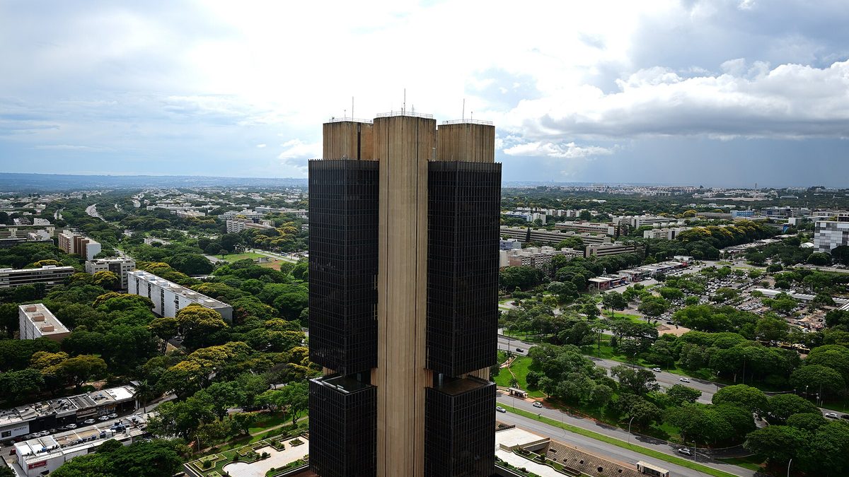 Edifício-sede do Banco Central visto do alto, em Brasília