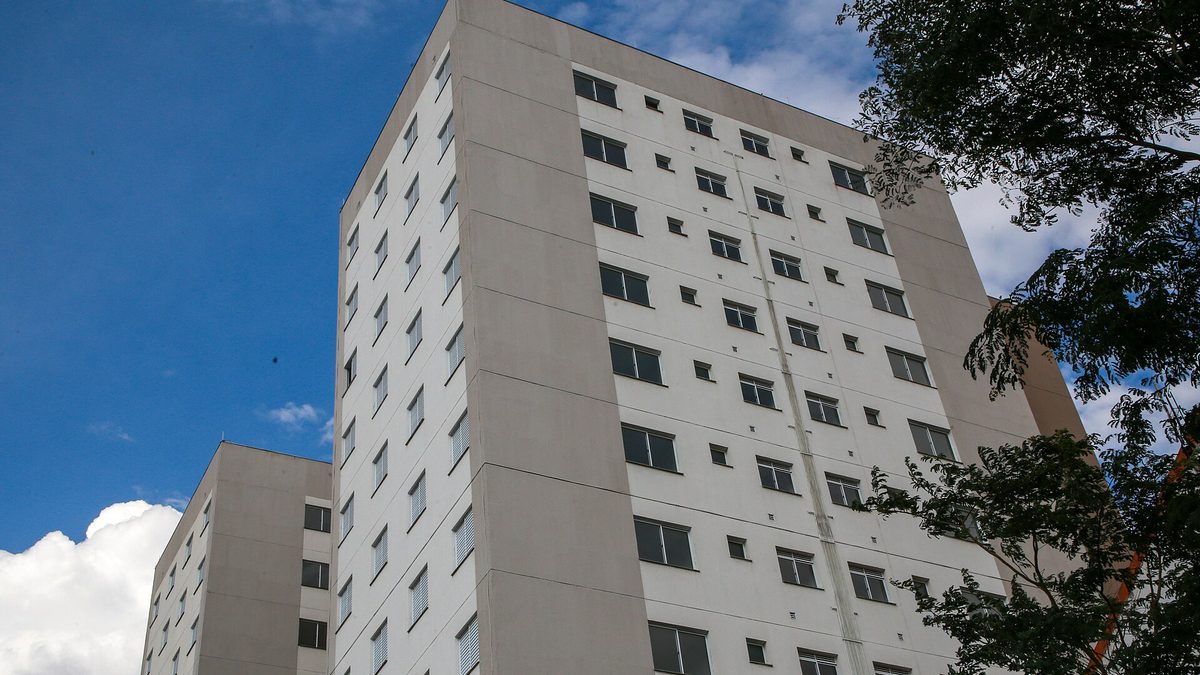 Prédios residenciais de conjunto habitacional no estado de São Paulo